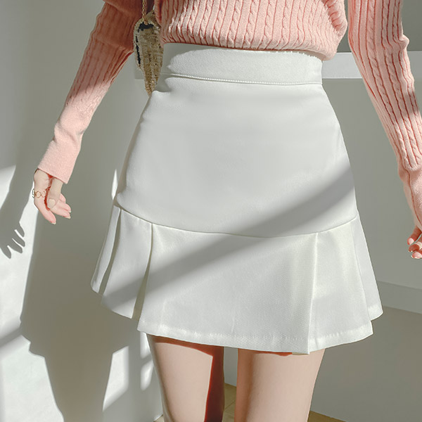 ps2615 편안하게 입기 좋은 뒷밴딩 밑단 플리츠 포인트 치마바지 pants