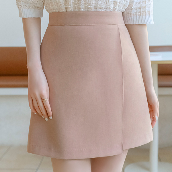 sk4616 유행에 구애없는 베이직 A라인 미니 랩스커트 skirt