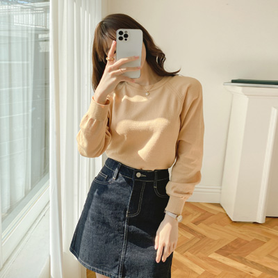 nt2638 산뜻한 컬러구성의 레글런 디자인 라운드넥 니트 knit