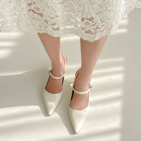 sh2225 페미닌한 실루엣이 돋보이는 메리제인 스트랩 스틸레토 슬링백힐 shoes