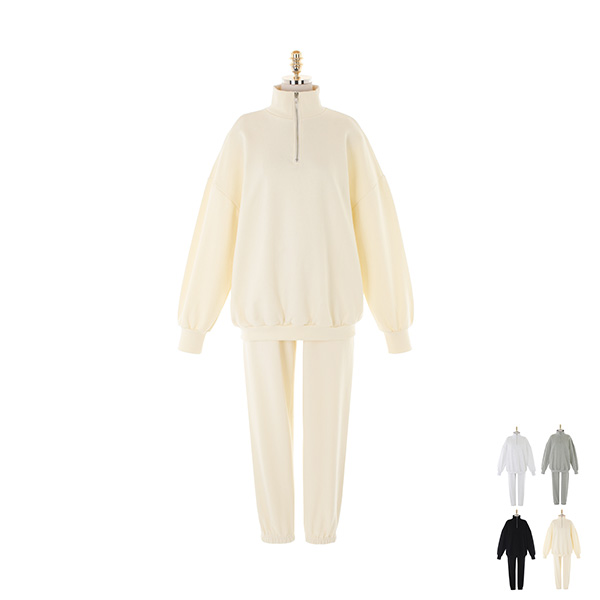 op10788 편안하게 입기 좋은 하프집업과 조거팬츠 투피스 세트 two piece set