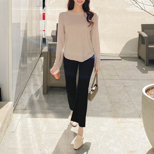 ps2651 매일매일 입고싶은 소프트한 착용감의 풀밴딩 세미 부츠컷 팬츠 pants