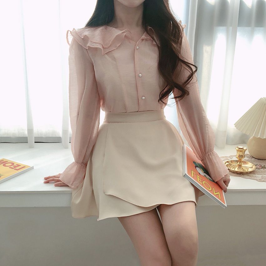 ps2681 목련 꽃잎 치마바지 랩스커트