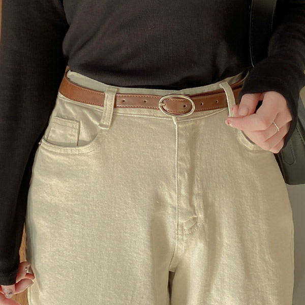 ac4967 데일리로 자주 손이 갈 타원형 버클 장식 벨트 belt