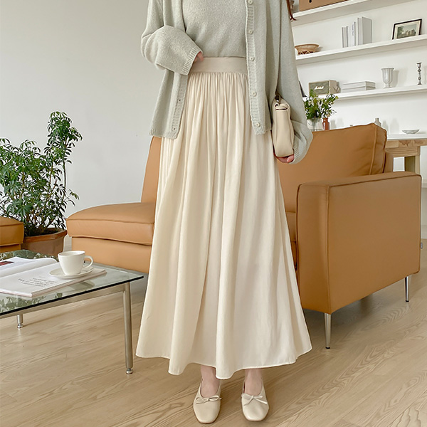 sk4681 바이엘 셔링 A라인 텐셀 롱스커트