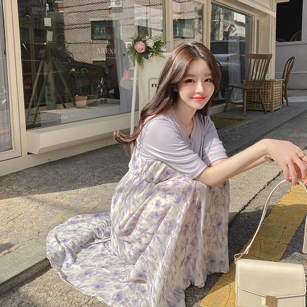 op11045 스타일링에 포인트가 되어줄 언발 기장감의 뷔스티에 롱원피스 dress