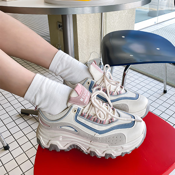 sh2286 유니크하고 키치한 라인 포인트 캐주얼 스니커즈 shoes