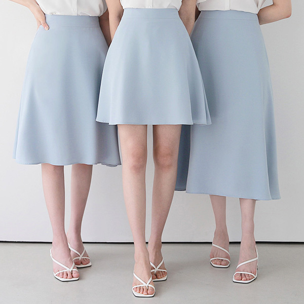 풍성한 플레어 라인의 3가지 기장타입 베이직 스커트 skirt