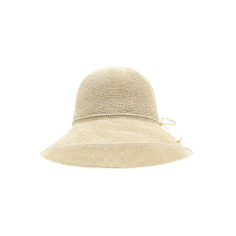 ac5078 페미닌한 리본 장식의 라피아 버킷햇 hat