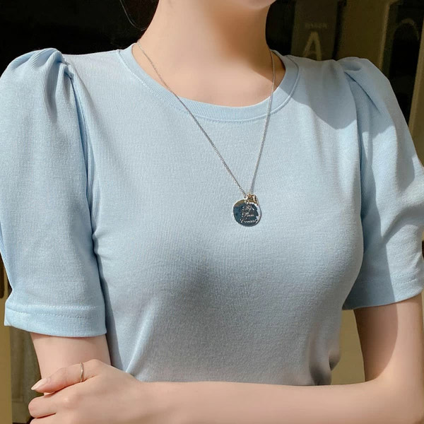 ac5109 레이어드 하기 좋은 더블 팬던트 롱 네크리스 necklace