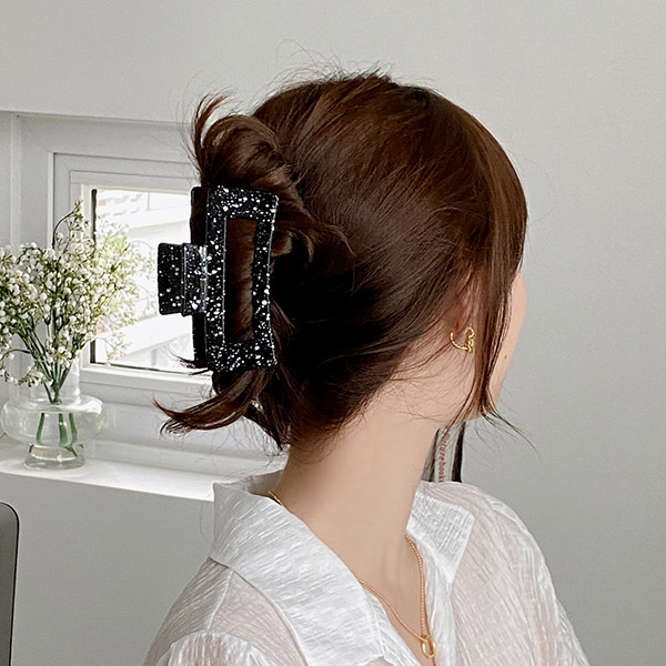 ac5126 다양한 연출이 가능한 와이드 스퀘어 헤어 집게핀 hairpin