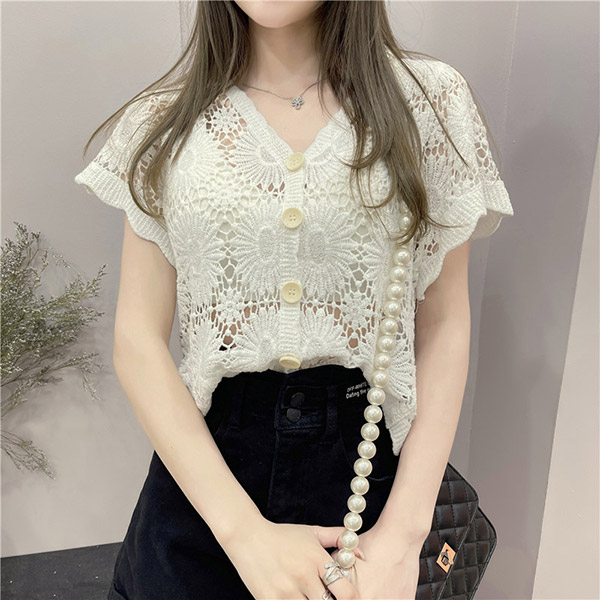 nt2826 플라워 크로셰 니트