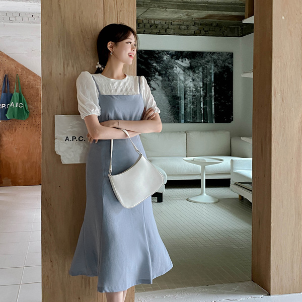 op12296 로맨틱한 무드의 머메이드 롱원피스 dress