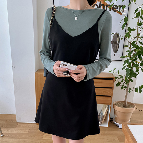 op12477 실루엣 조절이 가능한 백 벨트 디자인의 V넥 A라인 뷔스티에 미니 원피스 dress