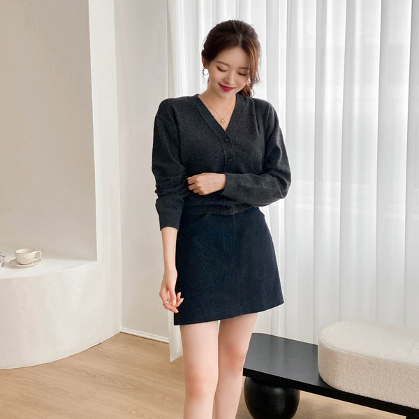 cd1982 캐시미어 터치감의 간절기 V넥 긴팔 가디건 cardigan