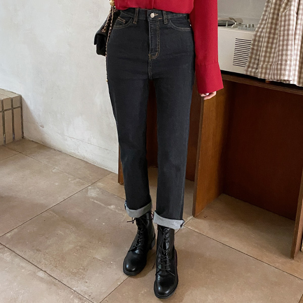 ps3231 5가지 컬러구성의 히든밴딩 슬림일자핏 데일리 데님팬츠 pants