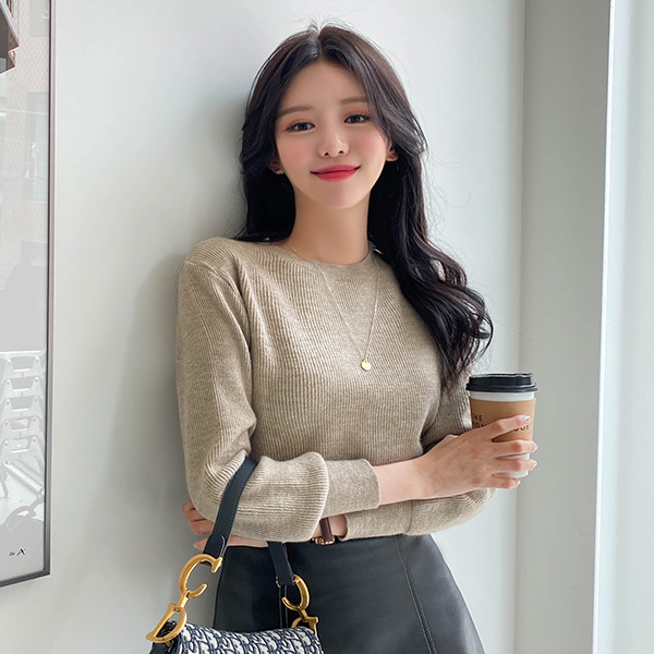 nt2951 데일리하게 즐기기 좋은 5가지 컬러의 라운드 베이직 니트 knit