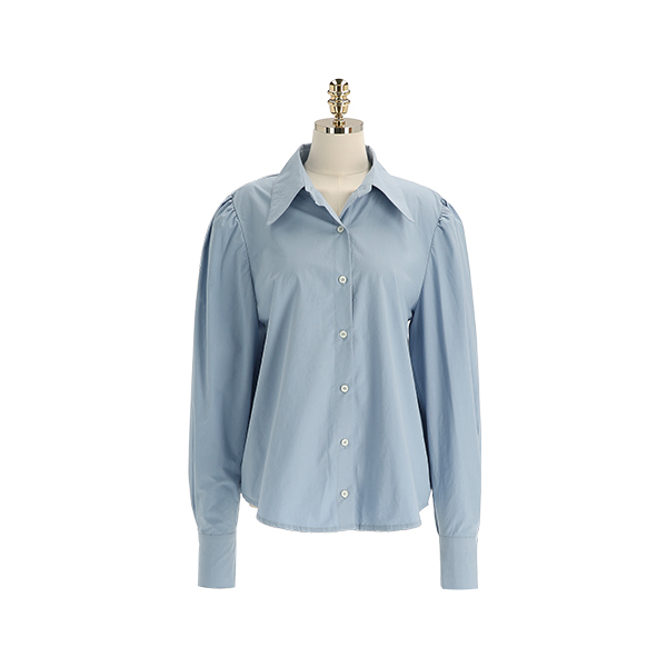 bs6501 톡톡한 터치감의 코튼패브릭으로 완성된 카라넥 셔츠 블라우스 blouse