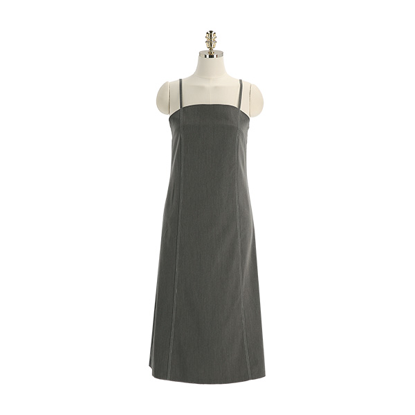 op12652 화이트 스티치 포인트의 스퀘어넥 뷔스티에 원피스 dress