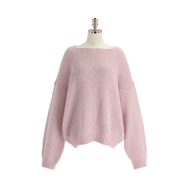 nt2997 포근한 착용감의 라운드넥 루즈핏 알파카 긴팔 니트 knit