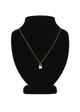 ac5273 고급스러운 자개 자물쇠 펜던트의 포인트 골드 네크리스 necklace