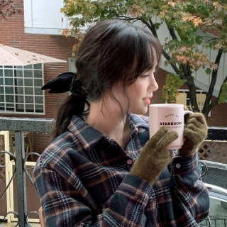 러블리하게 완성되는 벨벳 리본 빅 헤어슈슈 hairband 벚꽃룩