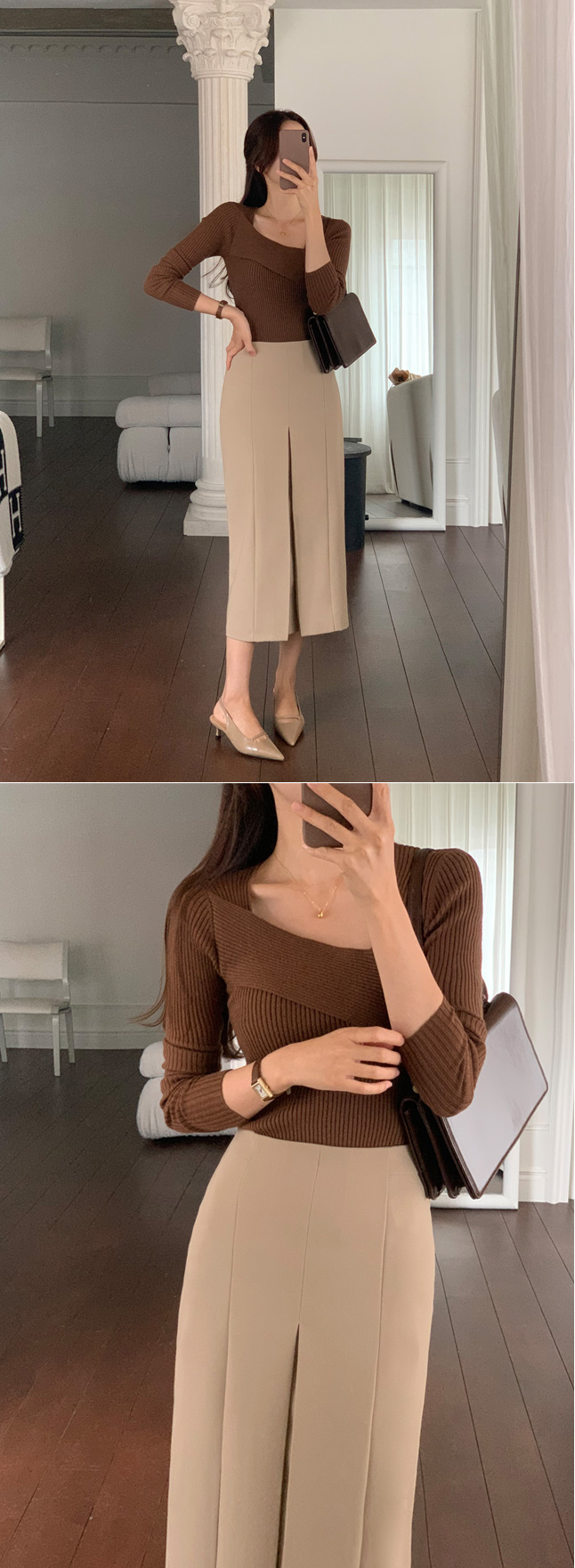 2만5천장 돌파✨ [색감대박,여리핏] 레나 사선 골지 니트 데이트룩,데일리룩,나들이룩,모임룩,출근룩,하객룩 nt3732 상세 이미지 110