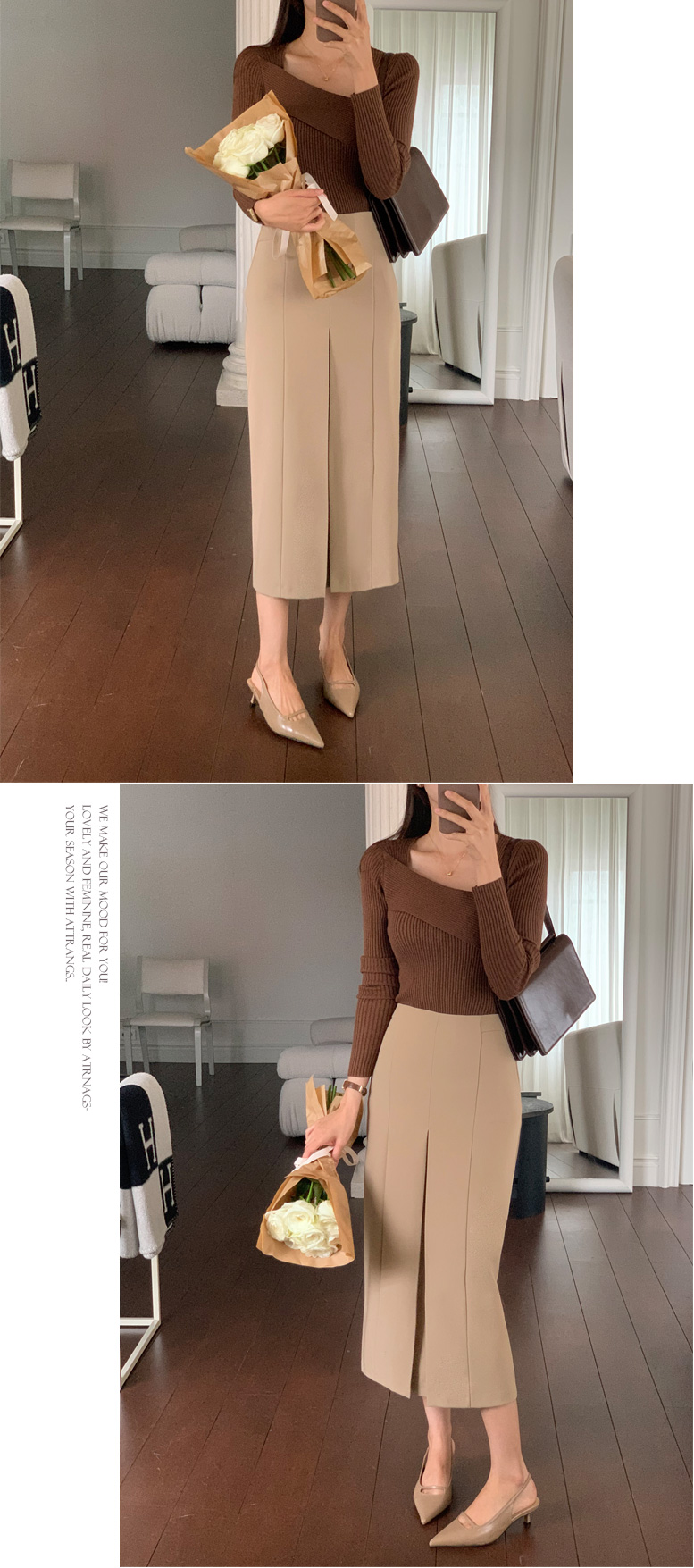2만5천장 돌파✨ [색감대박,여리핏] 레나 사선 골지 니트 데이트룩,데일리룩,나들이룩,모임룩,출근룩,하객룩 nt3732 상세 이미지 111