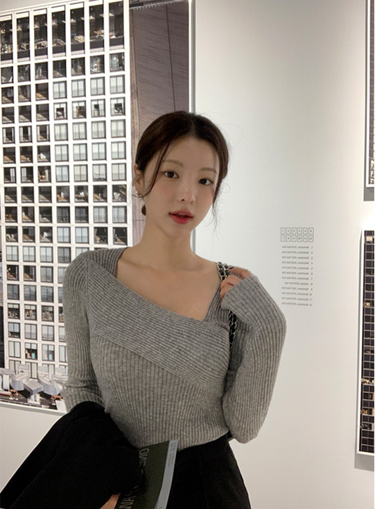 2만5천장 돌파✨ [색감대박,여리핏] 레나 사선 골지 니트 데이트룩,데일리룩,나들이룩,모임룩,출근룩,하객룩 nt3732 상세 이미지 130