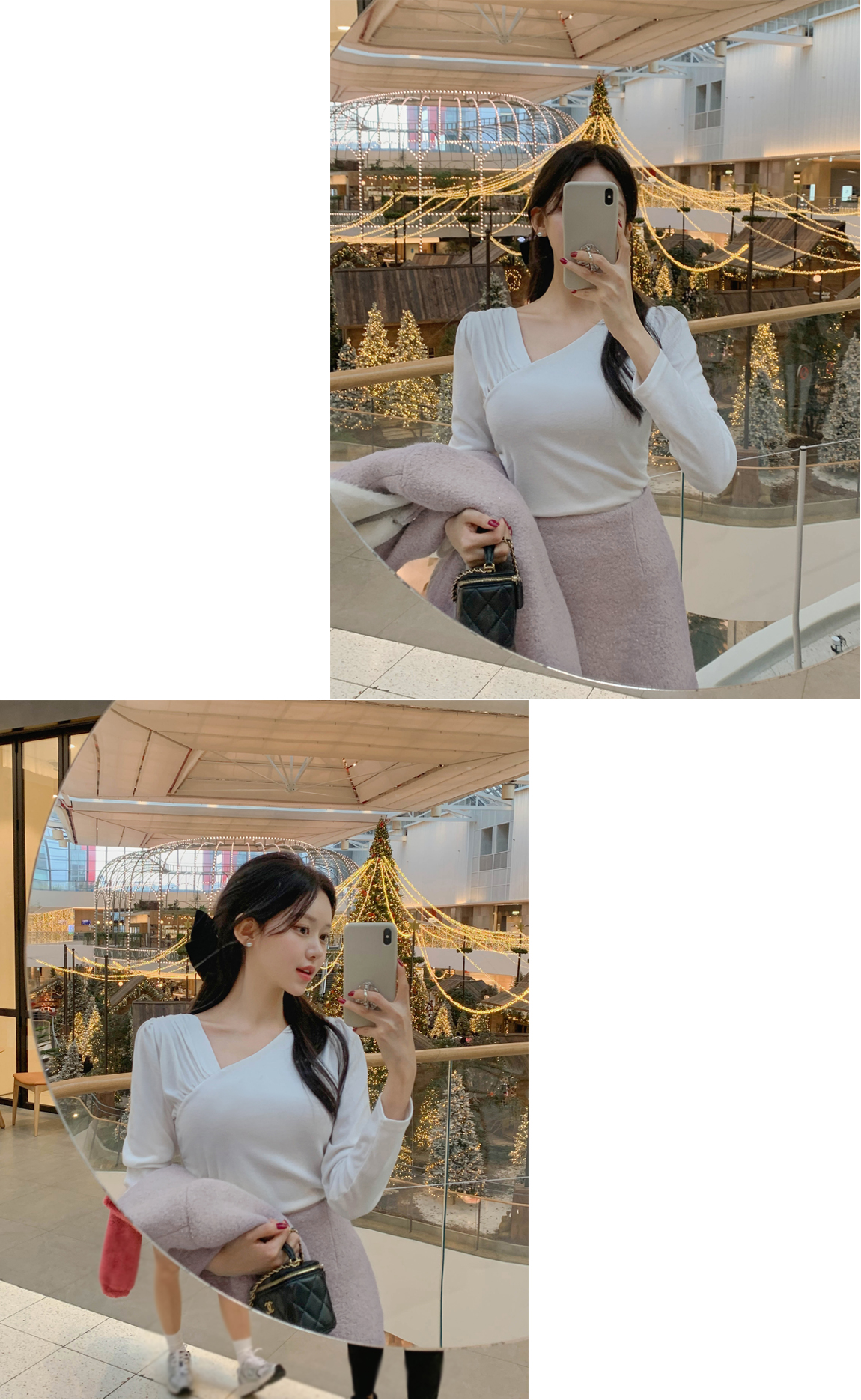 🚚당일발송  [울50%,카라탈부착] 퍼카라 자켓과 스커트 부클 트위드 셋업 데일리룩,데이트룩,출근룩,나들이룩,하객룩,모임룩,투피스 st2363 상세 이미지 58