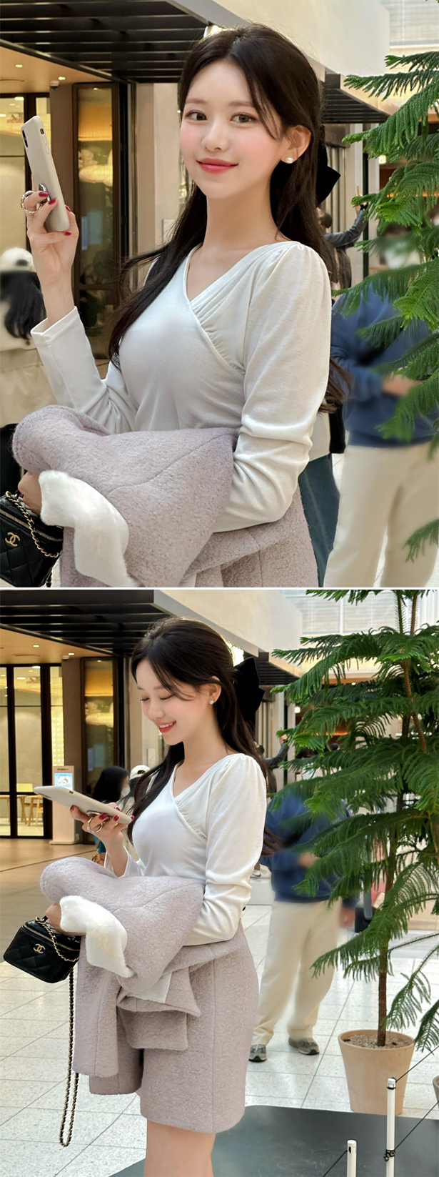 🚚당일발송  [울50%,카라탈부착] 퍼카라 자켓과 스커트 부클 트위드 셋업 데일리룩,데이트룩,출근룩,나들이룩,하객룩,모임룩,투피스 st2363 상세 이미지 59