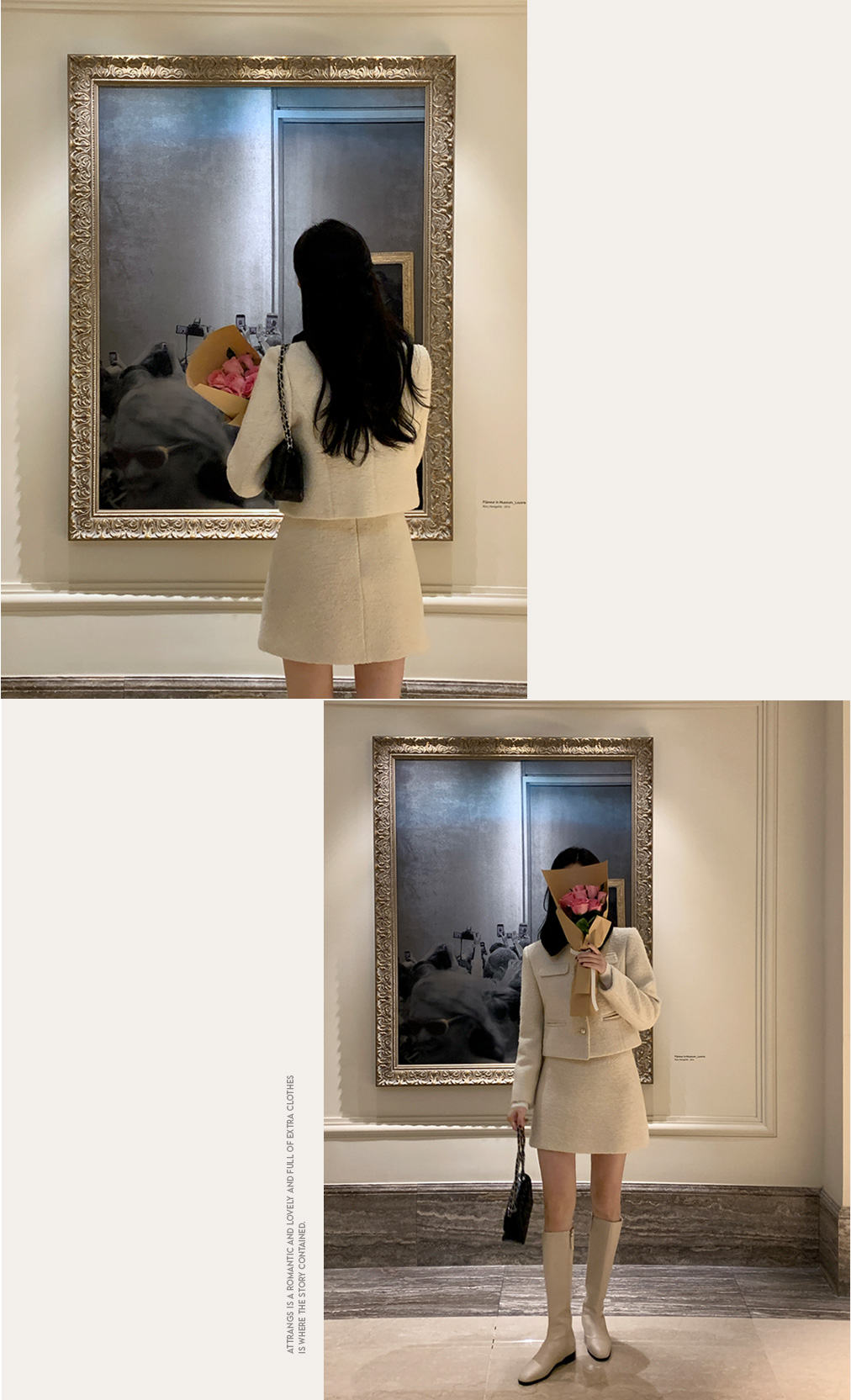 🚚당일발송  [울50%,카라탈부착] 퍼카라 자켓과 스커트 부클 트위드 셋업 데일리룩,데이트룩,출근룩,나들이룩,하객룩,모임룩,투피스 st2363 상세 이미지 109