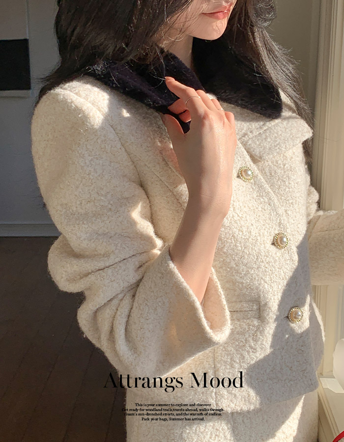 🚚당일발송  [울50%,카라탈부착] 퍼카라 자켓과 스커트 부클 트위드 셋업 데일리룩,데이트룩,출근룩,나들이룩,하객룩,모임룩,투피스 st2363 상세 이미지 78