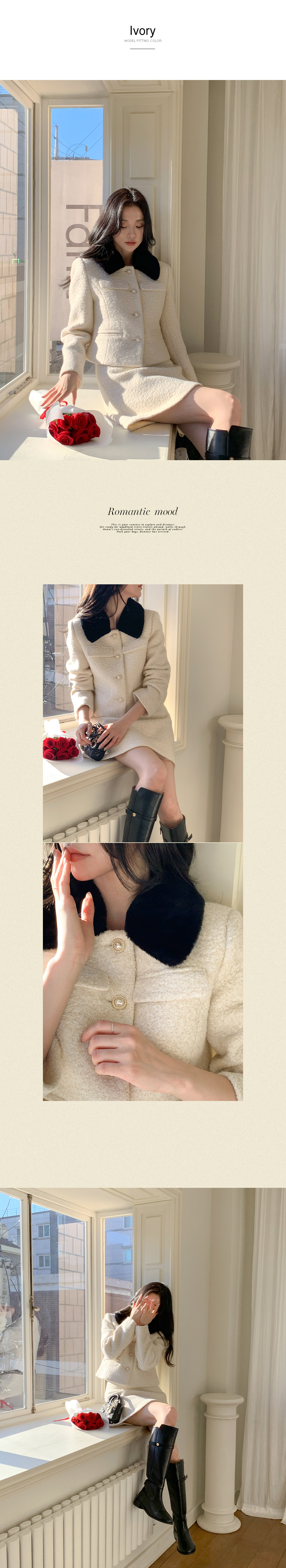 🚚당일발송  [울50%,카라탈부착] 퍼카라 자켓과 스커트 부클 트위드 셋업 데일리룩,데이트룩,출근룩,나들이룩,하객룩,모임룩,투피스 st2363 상세 이미지 70