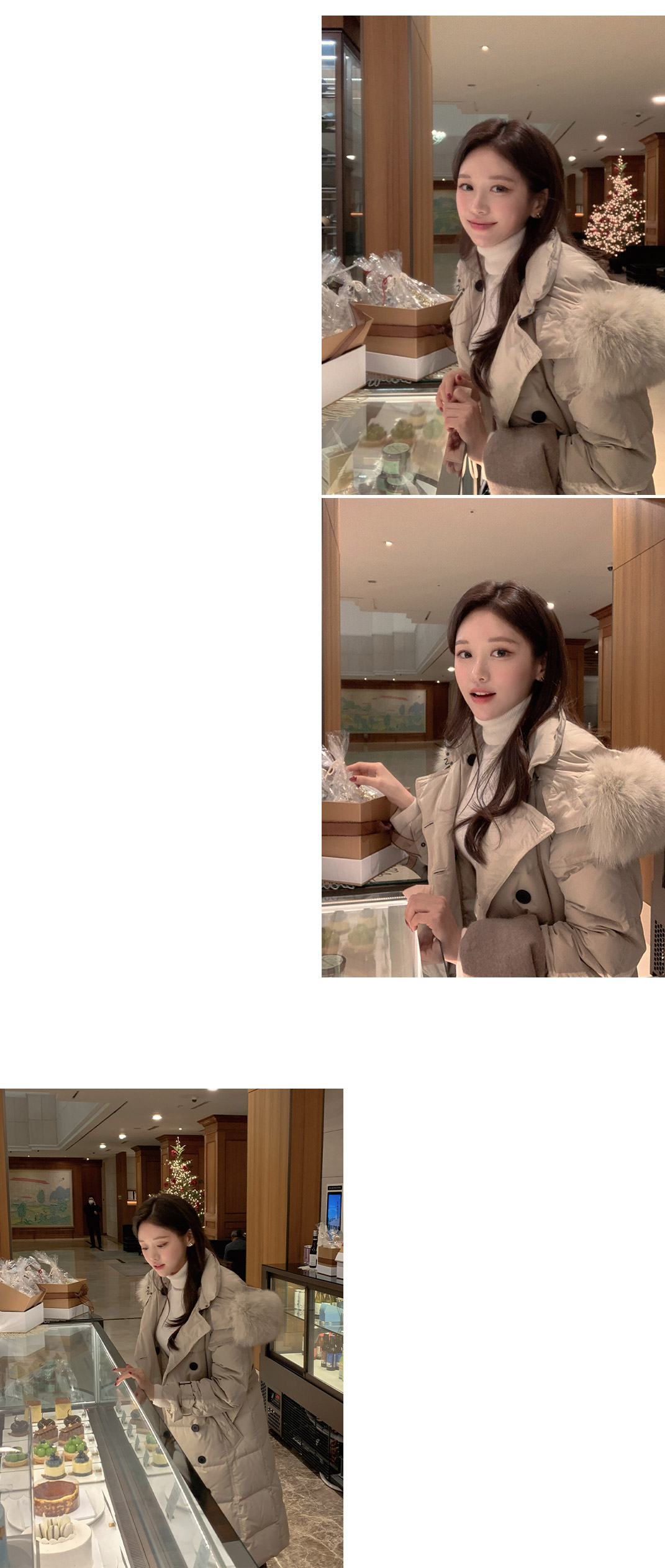 주문폭주 폭스퍼 덕다운 트렌치 패딩 코트 jp607 상세 이미지 30
