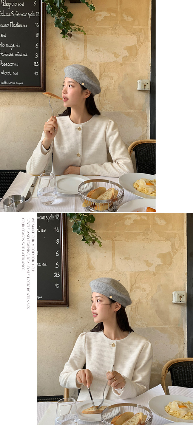 🚚당일발송  [하객룩,격식룩] 벨마 퍼프 트위드 자켓 데이트룩,출근룩,나들이룩,데일리룩,봄자켓,노카라자켓,봄옷 jk2549 상세 이미지 11
