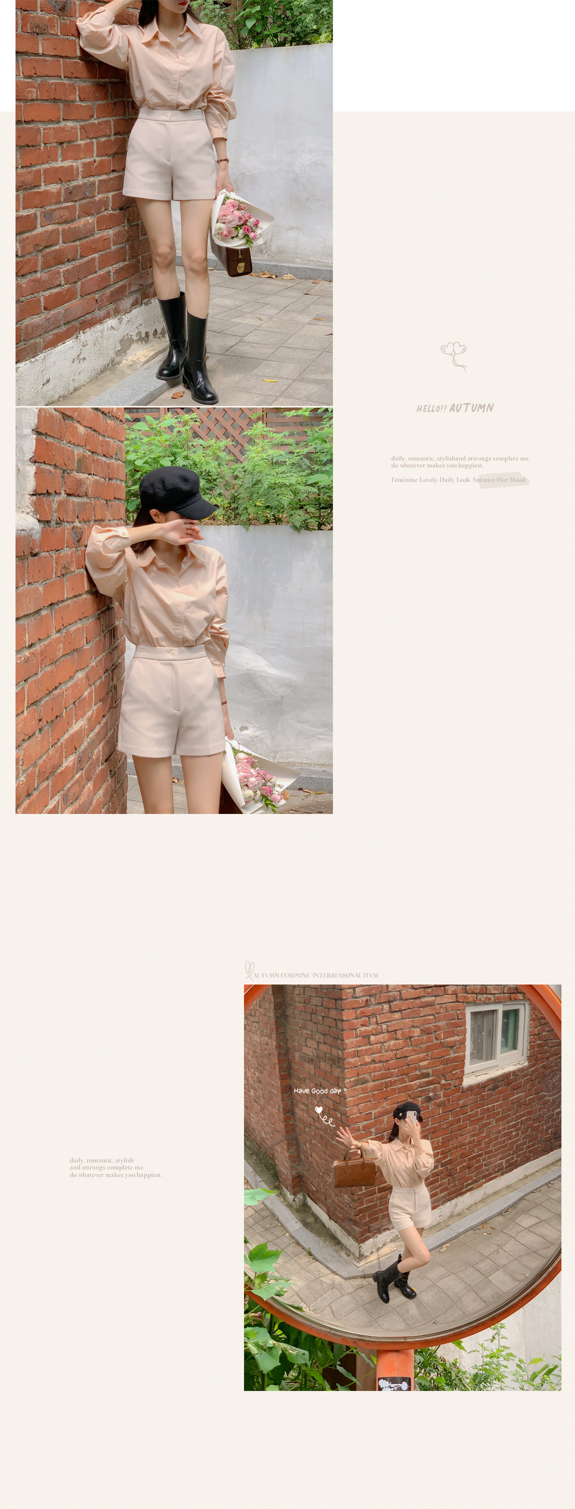 주문폭주 필립 퍼프 카라 셔츠 bs7478 벚꽃룩 상세 이미지 45
