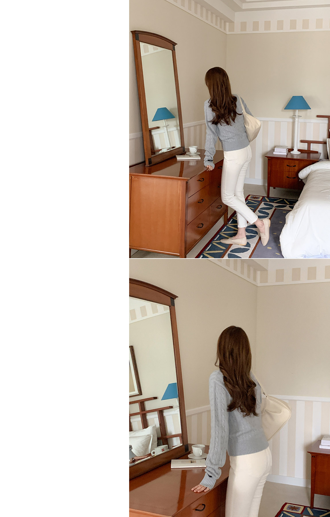 주문폭주 로너 쫀쫀스판 히든밴딩 슬림일자 코튼 팬츠 ps4439 벚꽃룩 상세 이미지 5