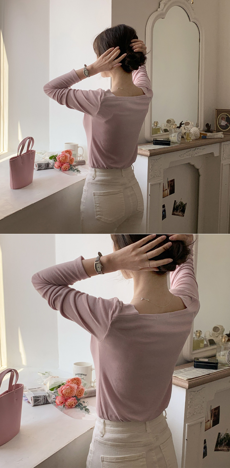 주문폭주 로너 쫀쫀스판 히든밴딩 슬림일자 코튼 팬츠 ps4439 벚꽃룩 상세 이미지 117