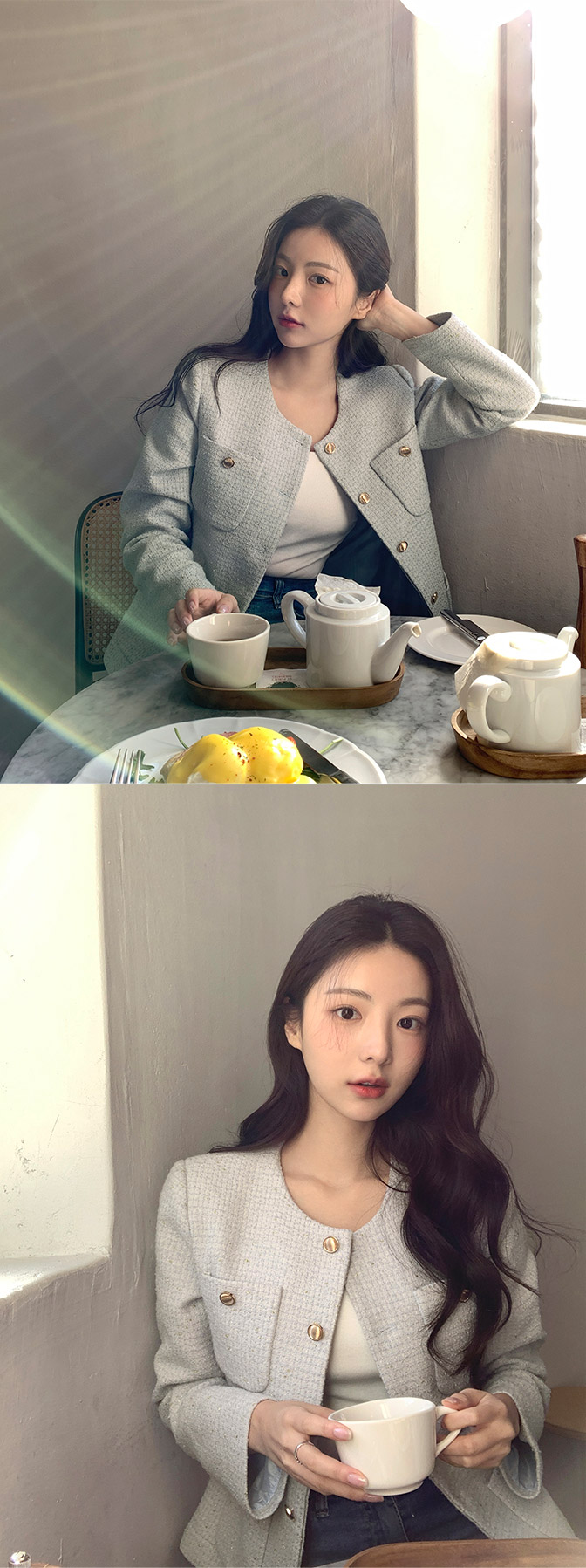 3만장 돌파✨ [2기장/트위드자켓1위] 멜로샤 골드 트위드 자켓,데이트룩,상견례룩,데일리룩,나들이룩,하객룩,모임룩 jk2596 상세 이미지 21