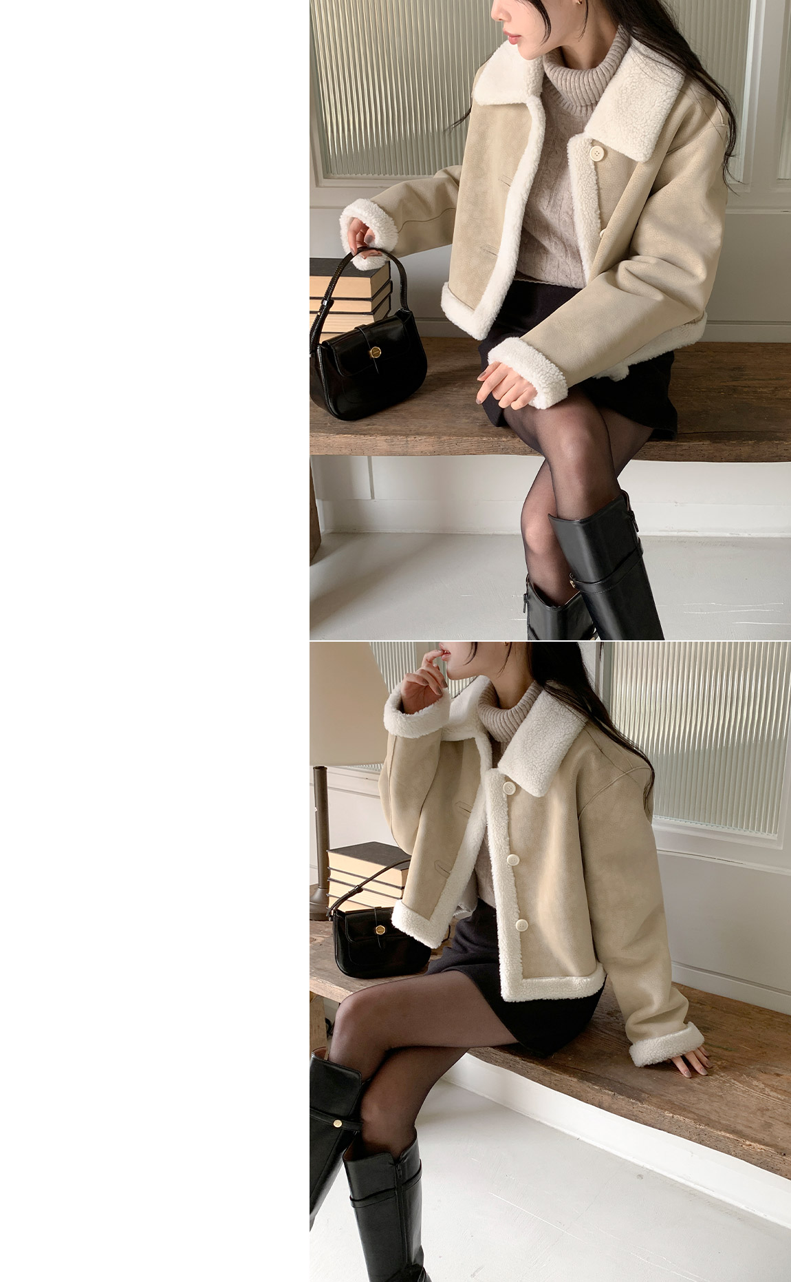 [울함유] 헨더슨 리버시블 소프트 숏 무스탕 & 하프 무스탕 데일리룩,데이트룩,출근룩,나들이룩,모임룩,하객룩 ct1609 상세 이미지 137
