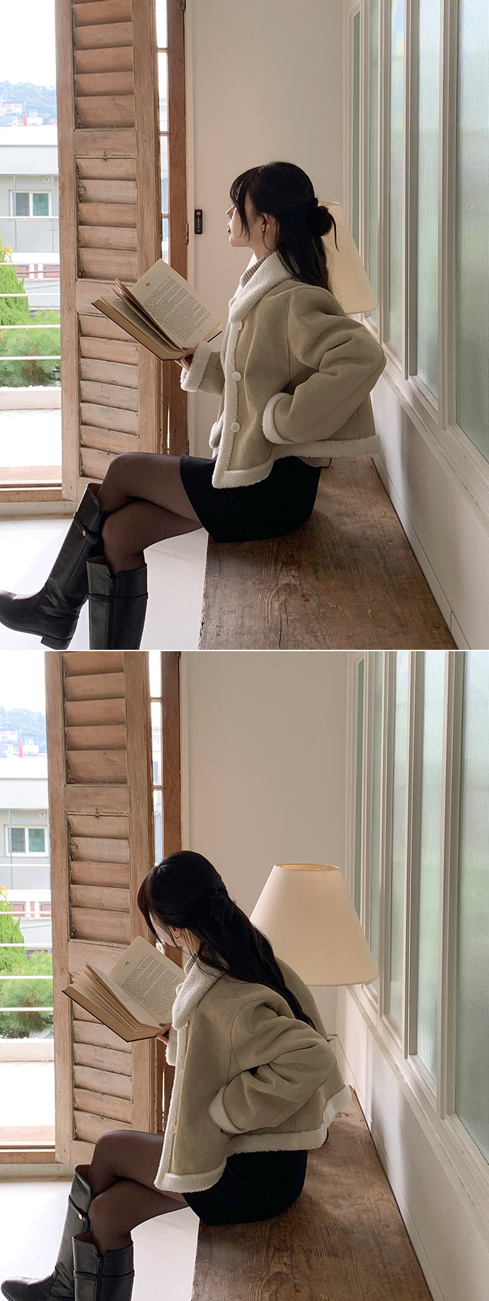 [울함유] 헨더슨 리버시블 소프트 숏 무스탕 & 하프 무스탕 데일리룩,데이트룩,출근룩,나들이룩,모임룩,하객룩 ct1609 상세 이미지 140