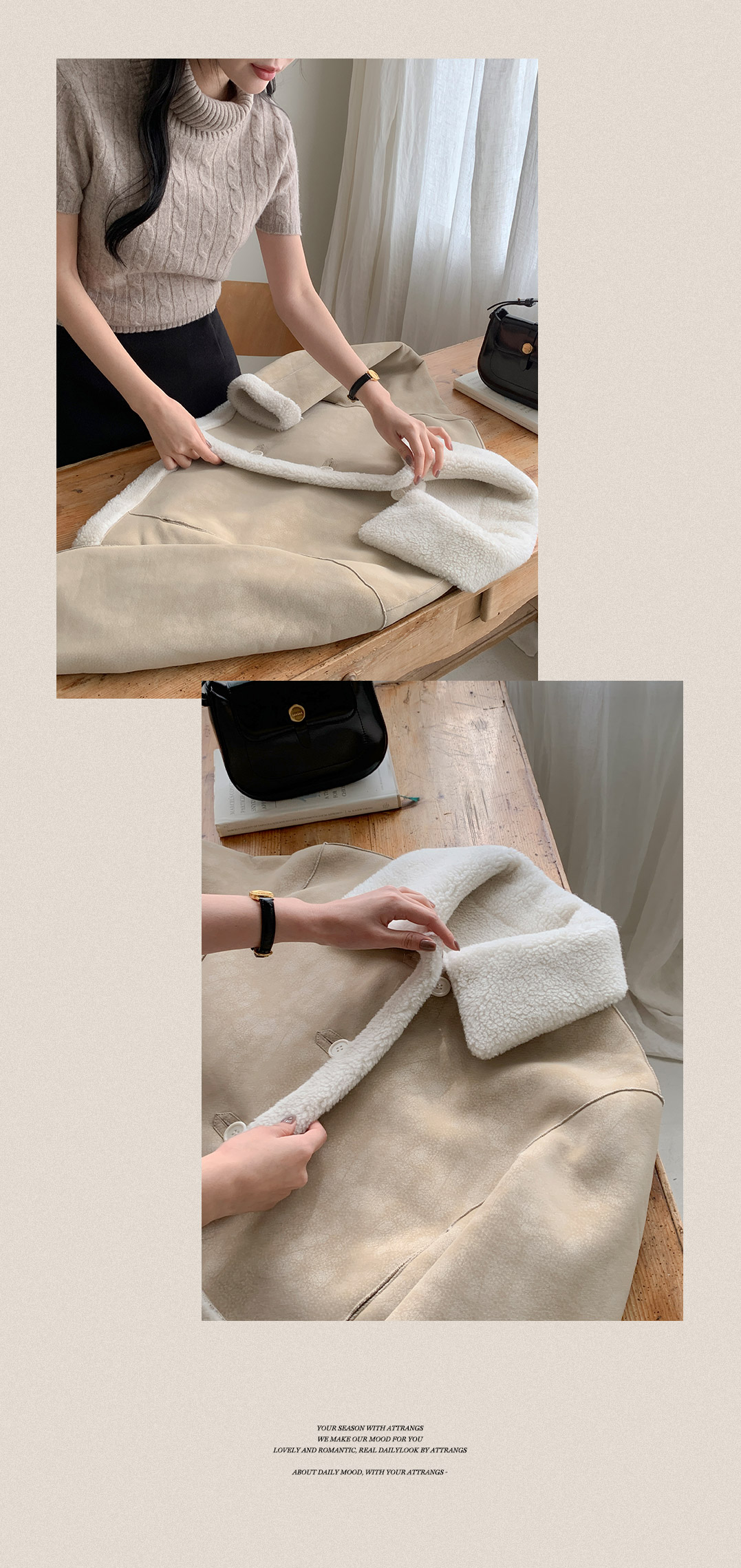 [울함유] 헨더슨 리버시블 소프트 숏 무스탕 & 하프 무스탕 데일리룩,데이트룩,출근룩,나들이룩,모임룩,하객룩 ct1609 상세 이미지 151