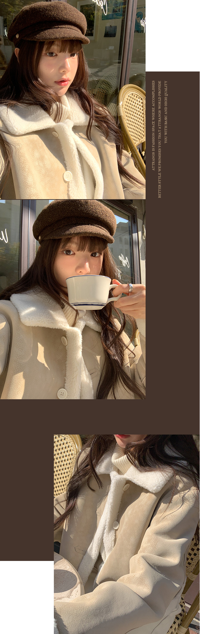 [울함유] 헨더슨 리버시블 소프트 숏 무스탕 & 하프 무스탕 데일리룩,데이트룩,출근룩,나들이룩,모임룩,하객룩 ct1609 상세 이미지 16