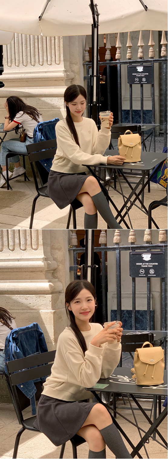 [색감대박/루즈핏] 센노 라운드넥 세미 크롭 루즈 자수 맨투맨 데이트룩,데일리룩,나들이룩,출근룩,마실룩 ts3820 상세 이미지 40