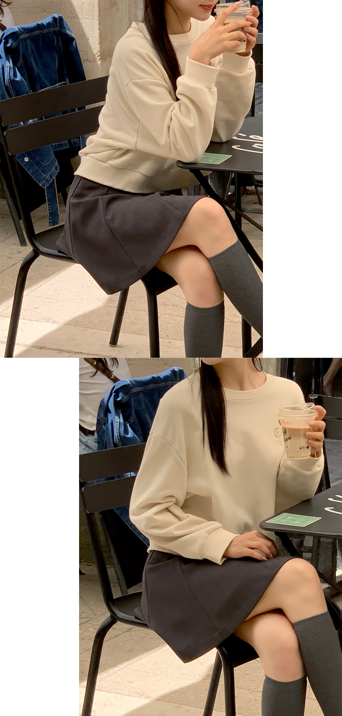 [색감대박/루즈핏] 센노 라운드넥 세미 크롭 루즈 자수 맨투맨 데이트룩,데일리룩,나들이룩,출근룩,마실룩 ts3820 상세 이미지 41