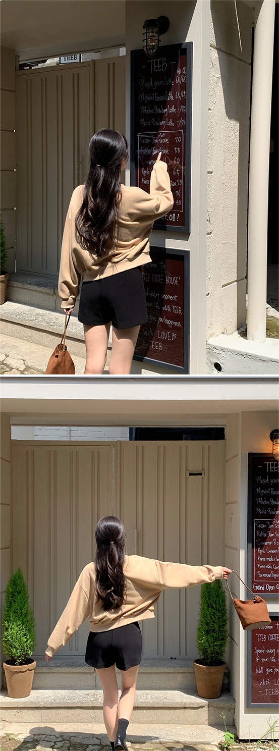 [색감대박/루즈핏] 센노 라운드넥 세미 크롭 루즈 자수 맨투맨 데이트룩,데일리룩,나들이룩,출근룩,마실룩 ts3820 상세 이미지 58