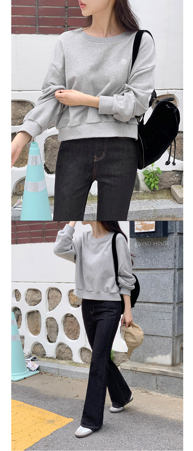 [색감대박/루즈핏] 센노 라운드넥 세미 크롭 루즈 자수 맨투맨 데이트룩,데일리룩,나들이룩,출근룩,마실룩 ts3820 상세 이미지 71