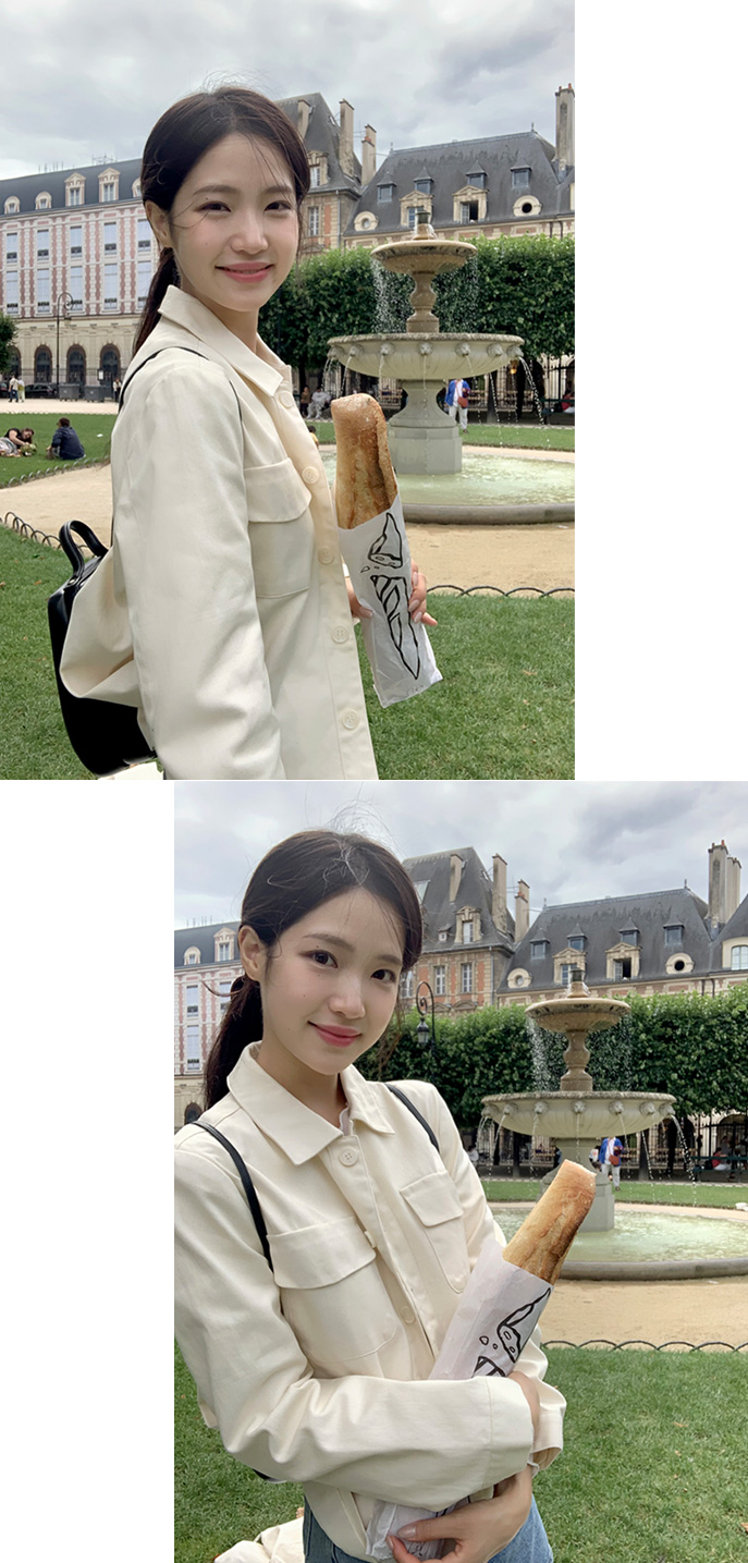 1만장 돌파✨ [롱기장추가/코튼자켓1위] 하우즈 코튼 카라 긴팔 자켓 데이트룩,나들이룩,데일리룩,마실룩,출근룩,하객룩,여행룩,숏자켓,코튼자켓 jk2632 상세 이미지 33