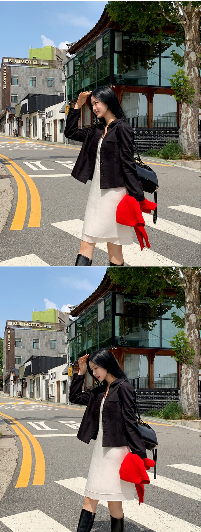 1만장 돌파✨ [롱기장추가/코튼자켓1위] 하우즈 코튼 카라 긴팔 자켓 데이트룩,나들이룩,데일리룩,마실룩,출근룩,하객룩,여행룩,숏자켓,코튼자켓 jk2632 상세 이미지 6